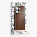 Holz Hardcase mit TPU Bumper für Xiaomi Redmi Note 13 4G Kompass Vintage