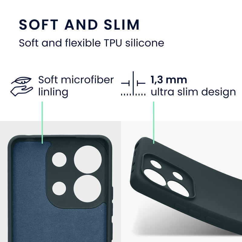 kwmobile Slim Case kompatibel mit Xiaomi Redmi Note 13 4G Hülle - Handyhülle aus Silikon
