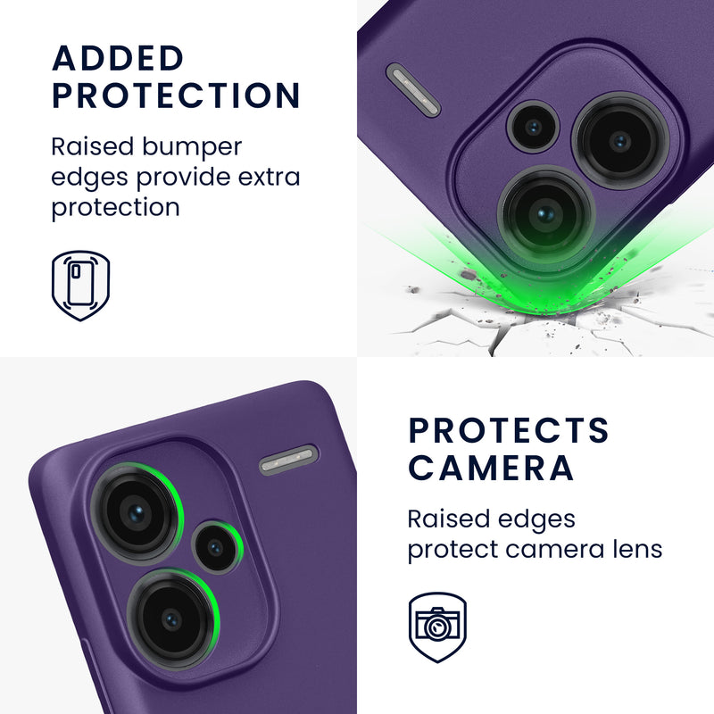 kwmobile Handyhülle für Xiaomi Redmi Note 13 Pro+ 5G / Redmi Note 13 Pro Plus 5G Hülle - weiche Silikon Case metallisch schimmernd - Schutzhülle Cover