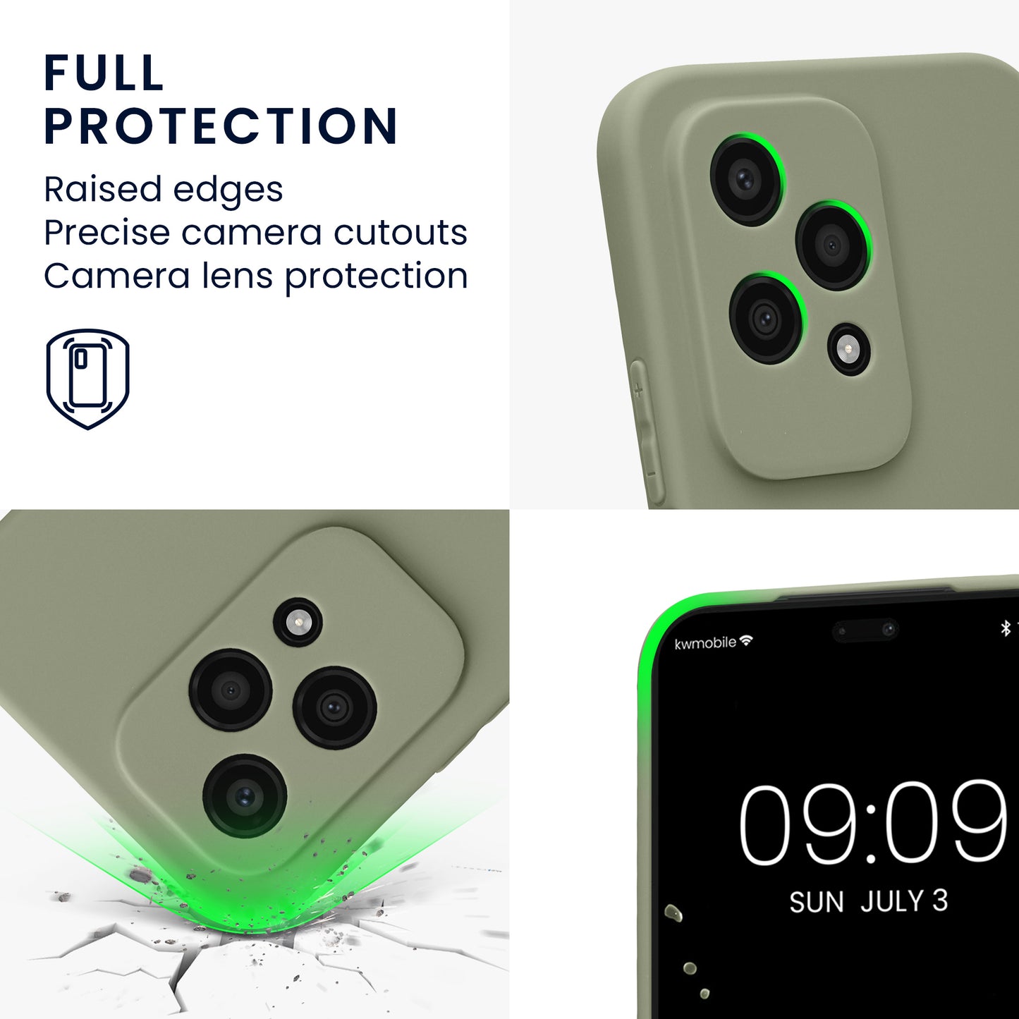 kwmobile Handyhülle für HONOR 200 Lite Hülle - weiches Handy Silikon Case - Schutzhülle Cover