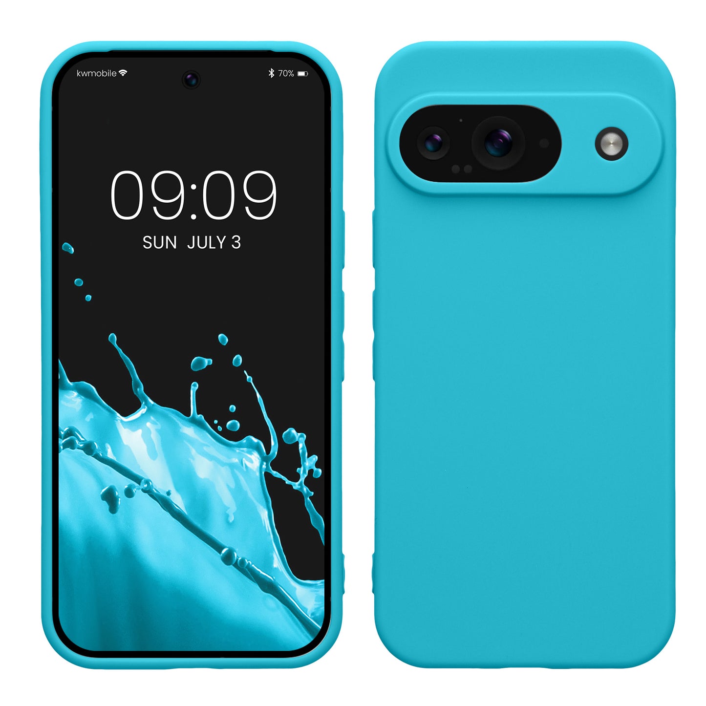 kwmobile Handyhülle für Google Pixel 9 Hülle - weiches Handy Silikon Case - Schutzhülle Cover - Cool Glacier Cool Glacier  