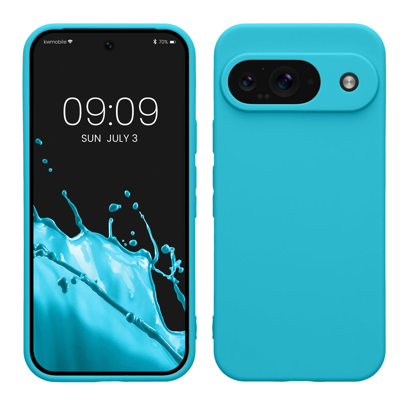 kwmobile Handyhülle für Google Pixel 9 Hülle - weiches Handy Silikon Case - Schutzhülle Cover - Cool Glacier Cool Glacier  