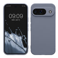 kwmobile Handyhülle für Google Pixel 9 Hülle - weiches Handy Silikon Case - Schutzhülle Cover - Blaugrau Blaugrau  
