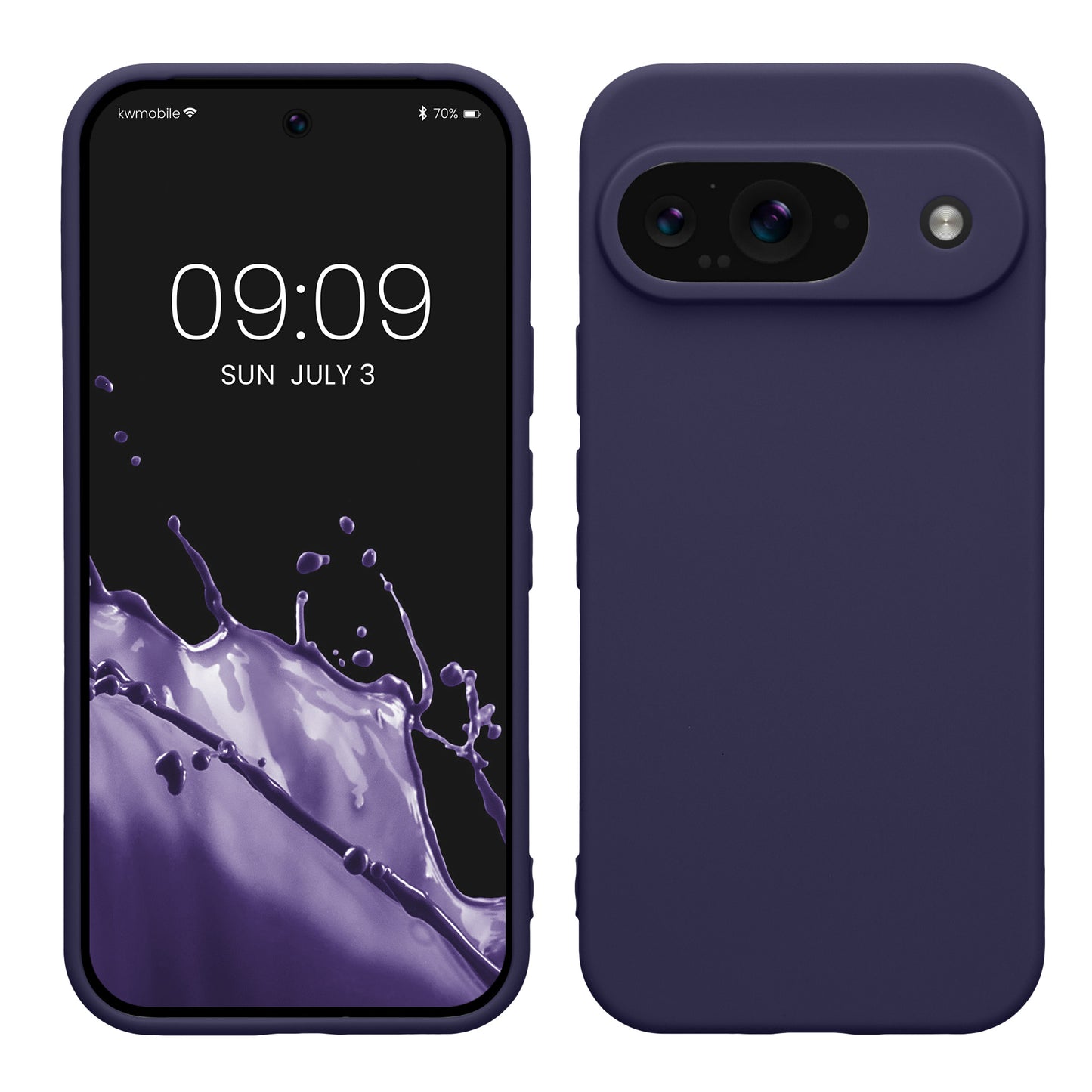 kwmobile Handyhülle für Google Pixel 9 Hülle - weiches Handy Silikon Case - Schutzhülle Cover - Deep Ocean Deep Ocean  