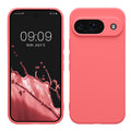 kwmobile Handyhülle für Google Pixel 9 Hülle - weiches Handy Silikon Case - Schutzhülle Cover - Neon Koralle Neon Koralle  