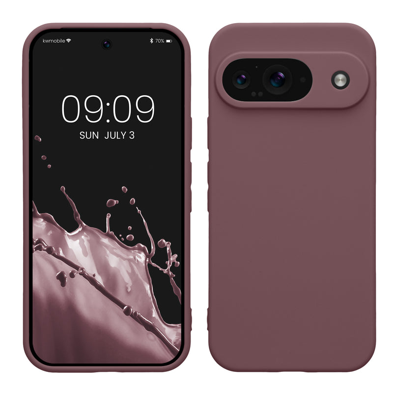 kwmobile Handyhülle für Google Pixel 9 Hülle - weiches Handy Silikon Case - Schutzhülle Cover - Grape Grape  