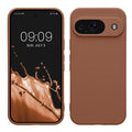 kwmobile Handyhülle für Google Pixel 9 Hülle - weiches Handy Silikon Case - Schutzhülle Cover - Mokka Mokka  
