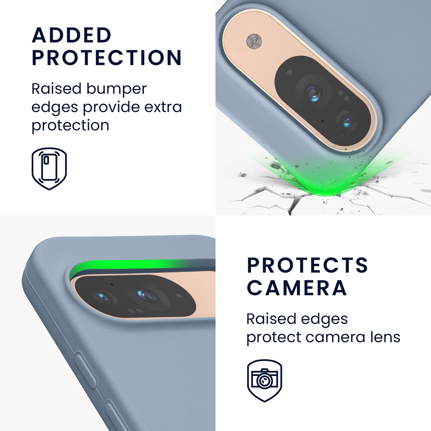 kwmobile Handyhülle für Google Pixel 9 / Google Pixel 9 Pro - Hülle Silikon - kabelloses Laden