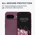 kwmobile Handyhülle für Google Pixel 9 Hülle - weiche Silikon Case metallisch schimmernd - Schutzhülle Cover