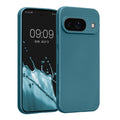 kwmobile Handyhülle für Google Pixel 9 Hülle - weiche Silikon Case metallisch schimmernd - Schutzhülle Cover - Metallic Karibikblau Metallic Karibikblau  