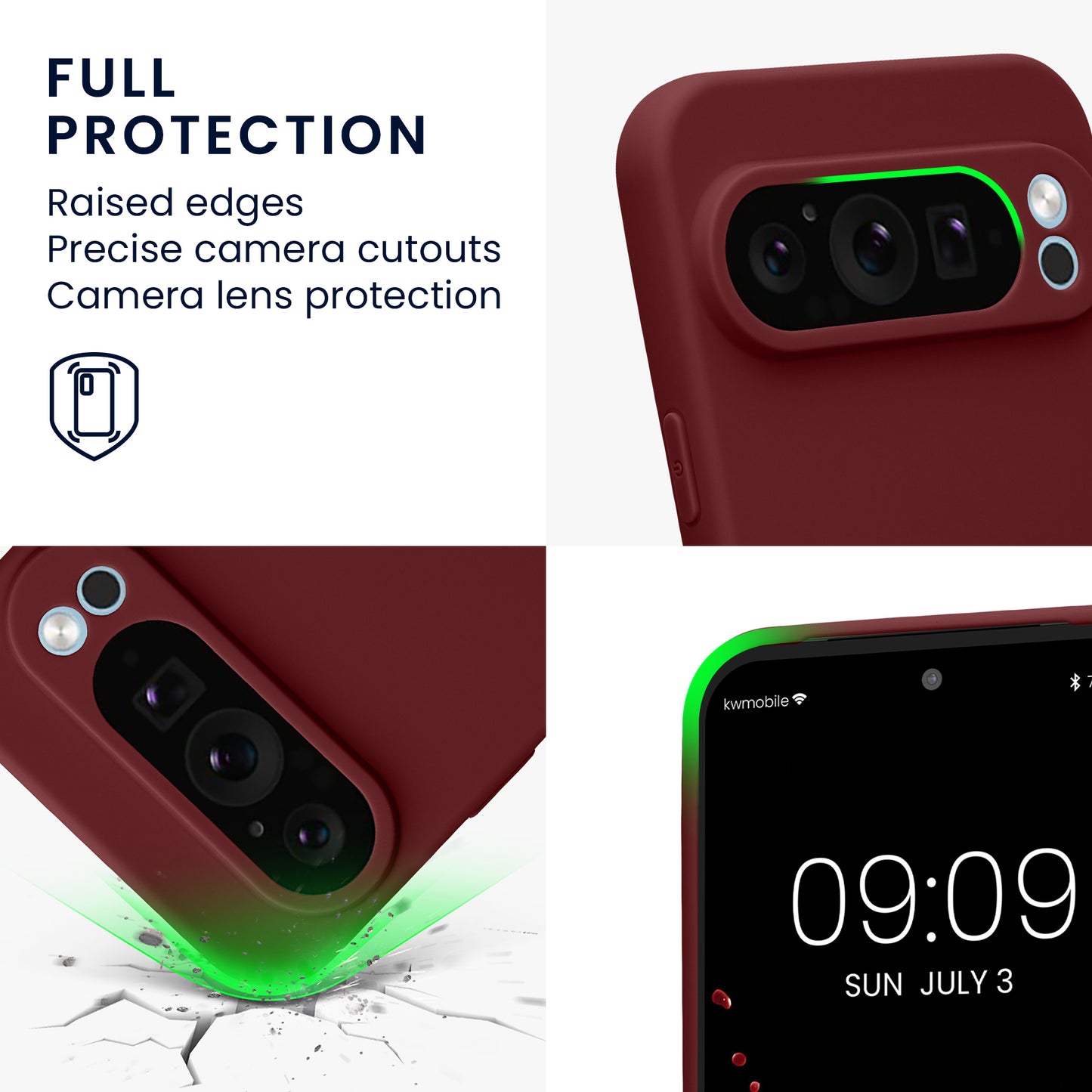 kwmobile Handyhülle für Google Pixel 9 Pro XL Hülle - weiches Handy Silikon Case - Schutzhülle Cover