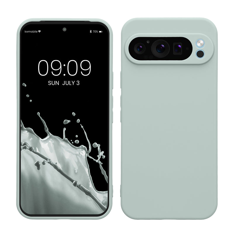 kwmobile Handyhülle für Google Pixel 9 Pro XL Hülle - weiches Handy Silikon Case - Schutzhülle Cover - Cool Mint Cool Mint  