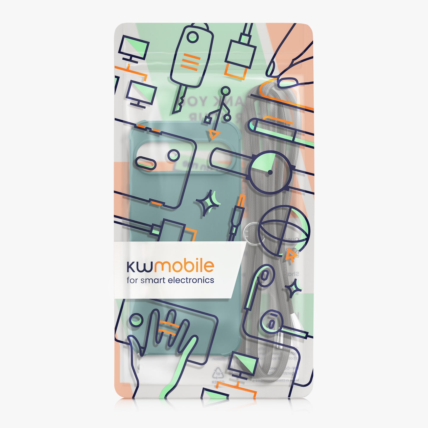 kwmobile Necklace Case kompatibel mit Google Pixel 9 / Pixel 9 Pro Hülle - Cover mit Kordel zum Umhängen - Silikon Schutzhülle