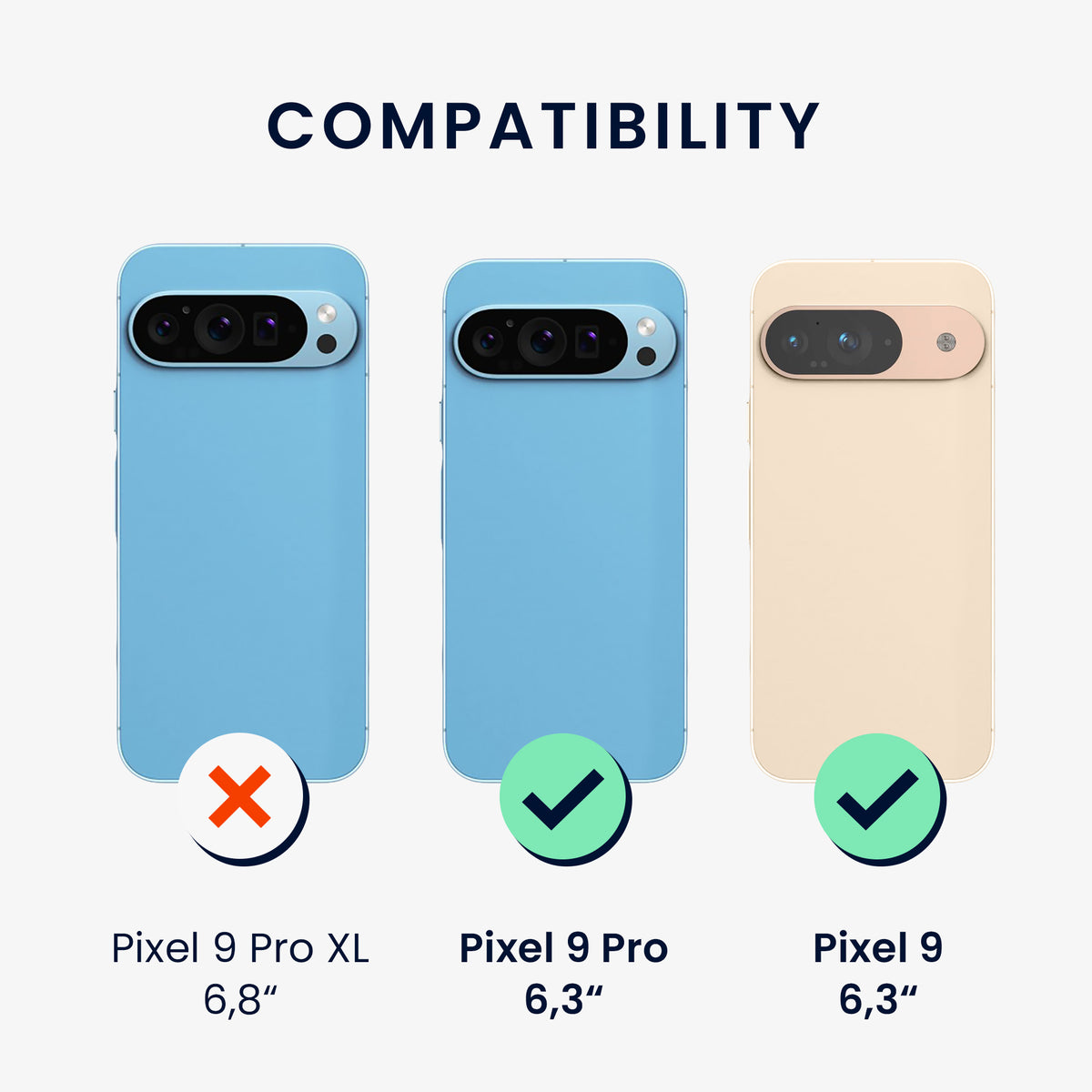 kwmobile Necklace Case kompatibel mit Google Pixel 9 / Pixel 9 Pro Hülle - Cover mit Kordel zum Umhängen - Silikon Schutzhülle