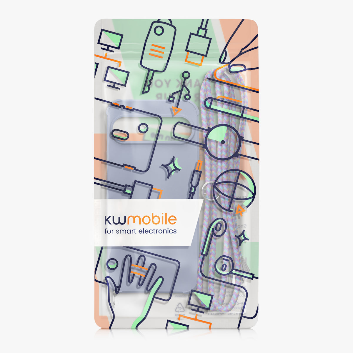 kwmobile Necklace Case kompatibel mit Google Pixel 9 / Pixel 9 Pro Hülle - Cover mit Kordel zum Umhängen - Silikon Schutzhülle