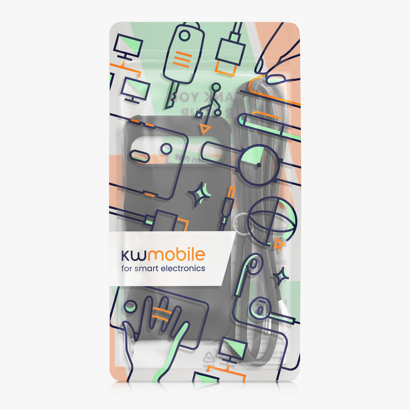 kwmobile Necklace Case kompatibel mit Google Pixel 9 Pro XL Hülle - Cover mit Kordel zum Umhängen - Silikon Schutzhülle