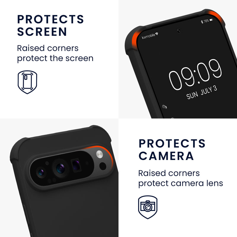 kwmobile Necklace Case kompatibel mit Google Pixel 9 Pro XL Hülle - Cover mit Kordel zum Umhängen - Silikon Schutzhülle