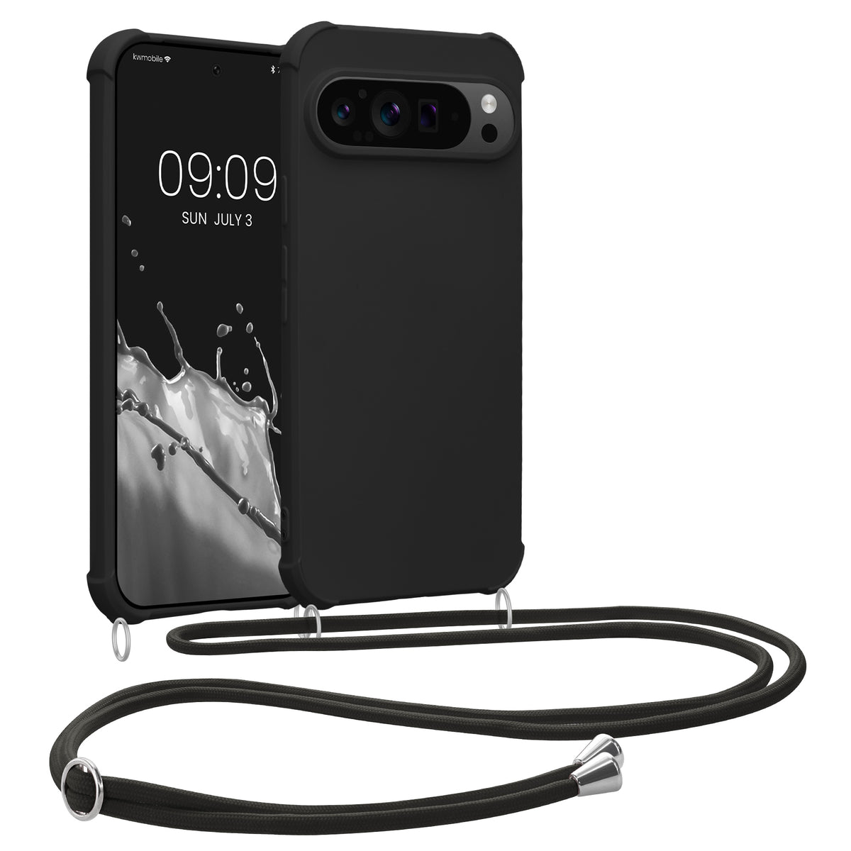 kwmobile Necklace Case kompatibel mit Google Pixel 9 Pro XL Hülle - Cover mit Kordel zum Umhängen - Silikon Schutzhülle
