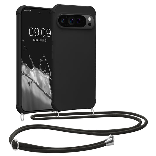 kwmobile Necklace Case kompatibel mit Google Pixel 9 Pro XL Hülle - Cover mit Kordel zum Umhängen - Silikon Schutzhülle