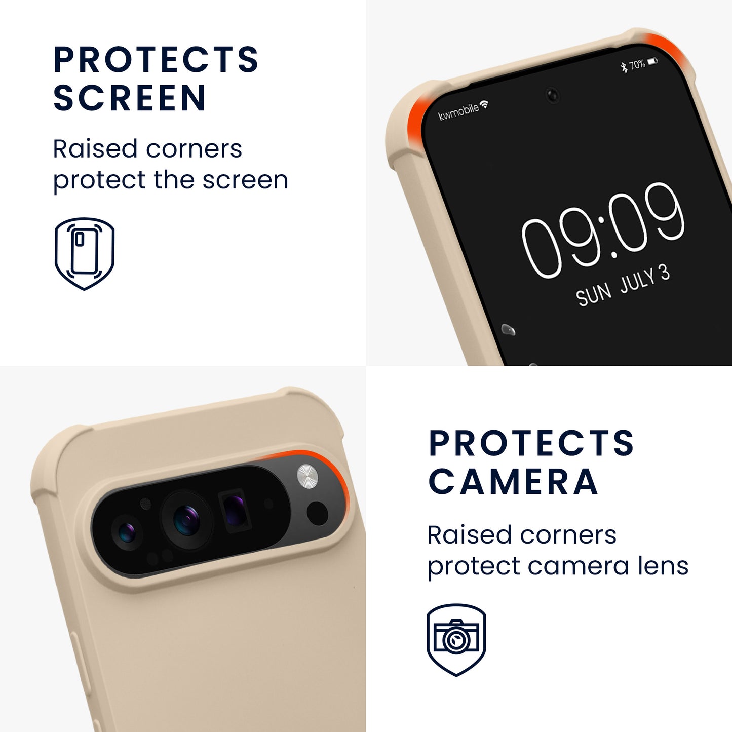 kwmobile Necklace Case kompatibel mit Google Pixel 9 Pro XL Hülle - Cover mit Kordel zum Umhängen - Silikon Schutzhülle