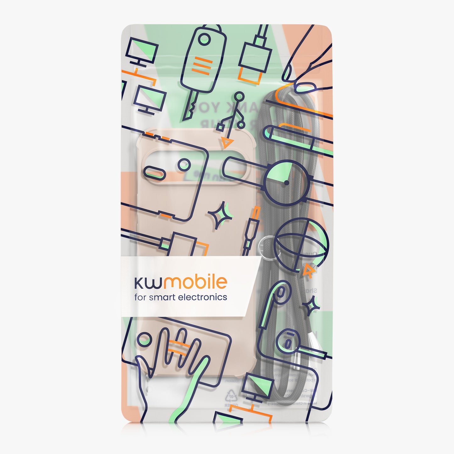 kwmobile Necklace Case kompatibel mit Google Pixel 9 Pro XL Hülle - Cover mit Kordel zum Umhängen - Silikon Schutzhülle
