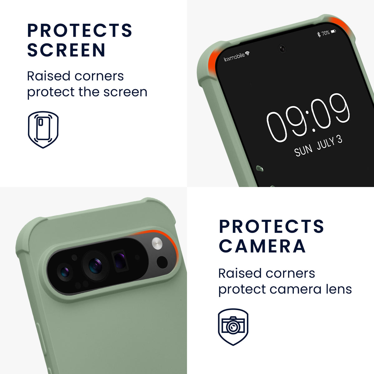kwmobile Necklace Case kompatibel mit Google Pixel 9 Pro XL Hülle - Cover mit Kordel zum Umhängen - Silikon Schutzhülle