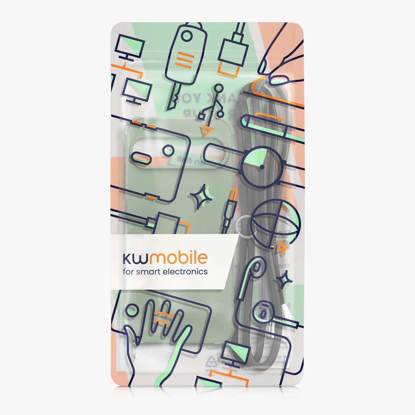 kwmobile Necklace Case kompatibel mit Google Pixel 9 Pro XL Hülle - Cover mit Kordel zum Umhängen - Silikon Schutzhülle