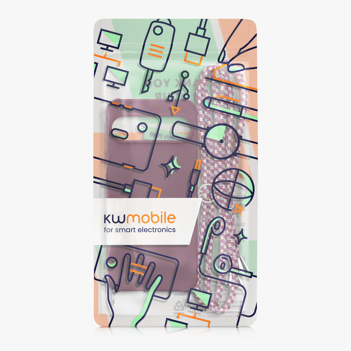 kwmobile Necklace Case kompatibel mit Google Pixel 9 Pro XL Hülle - Cover mit Kordel zum Umhängen - Silikon Schutzhülle