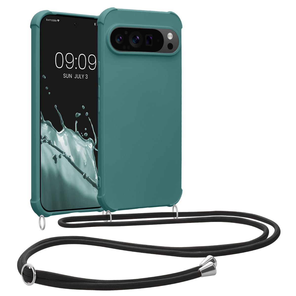 kwmobile Necklace Case kompatibel mit Google Pixel 9 Pro XL Hülle - Cover mit Kordel zum Umhängen - Silikon Schutzhülle