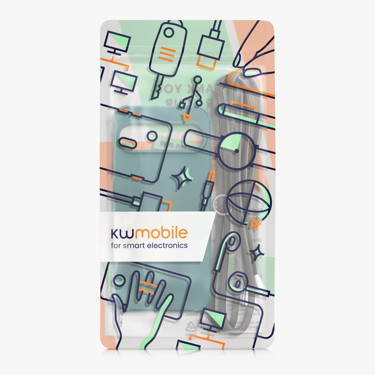 kwmobile Necklace Case kompatibel mit Google Pixel 9 Pro XL Hülle - Cover mit Kordel zum Umhängen - Silikon Schutzhülle