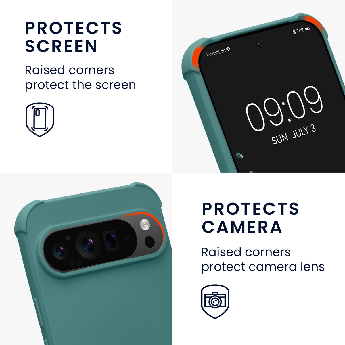 kwmobile Necklace Case kompatibel mit Google Pixel 9 Pro XL Hülle - Cover mit Kordel zum Umhängen - Silikon Schutzhülle