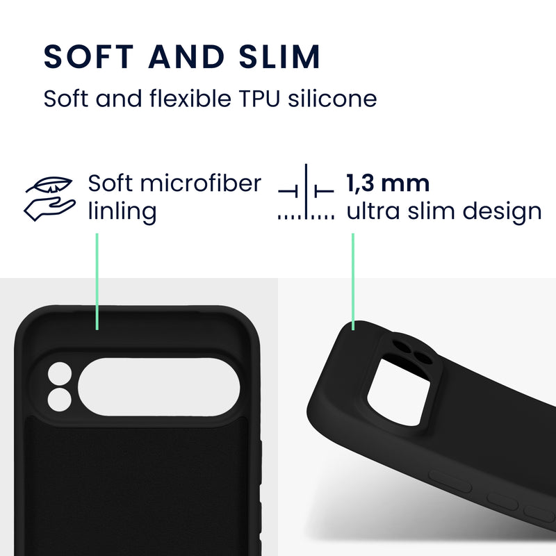 kwmobile Slim Case kompatibel mit Google Pixel 9 Pro XL Hülle - Handyhülle aus Silikon