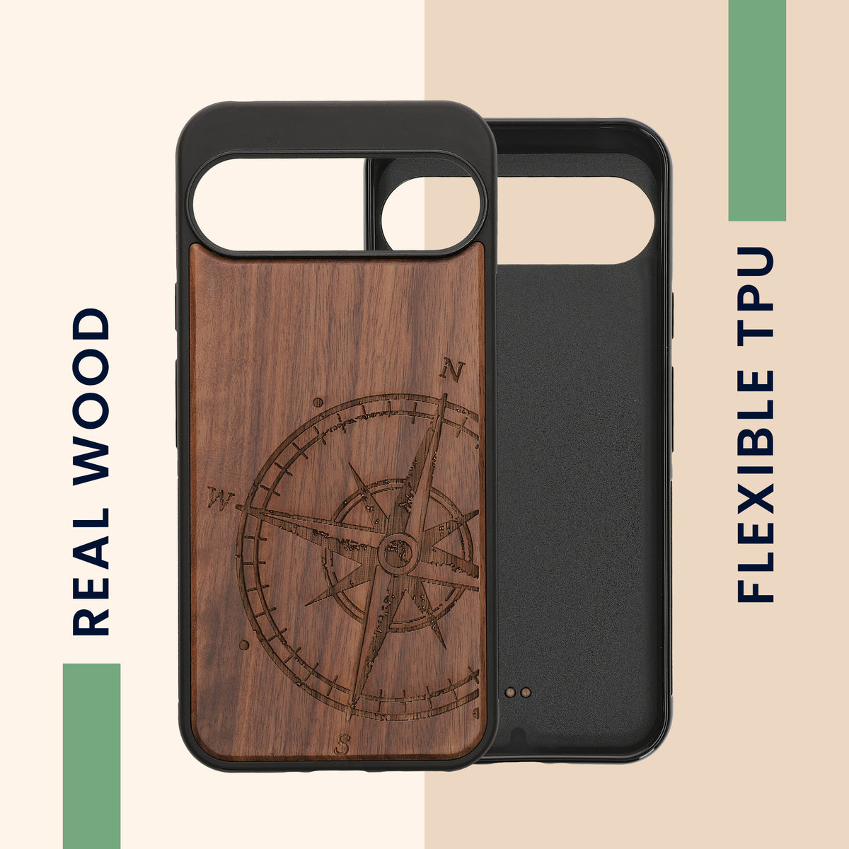 kwmobile Handyhülle für Google Pixel 9 Pro XL Hülle - Case mit TPU Bumper - Stoßfestes Hardcase - Schutzhülle Cover