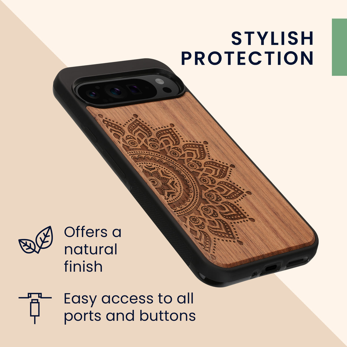 kwmobile Handyhülle für Google Pixel 9 Pro XL Hülle - Case mit TPU Bumper - Stoßfestes Hardcase - Schutzhülle Cover