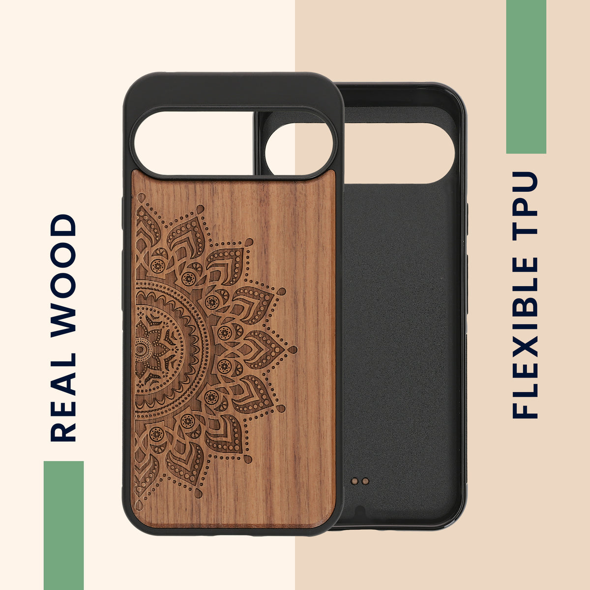 kwmobile Handyhülle für Google Pixel 9 Pro XL Hülle - Case mit TPU Bumper - Stoßfestes Hardcase - Schutzhülle Cover