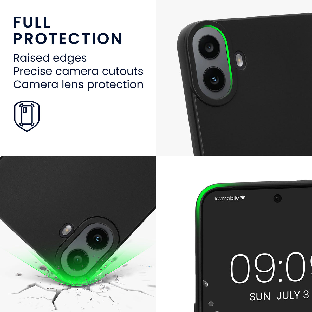 kwmobile Handyhülle für CMF Phone 1 Hülle - weiches Handy Silikon Case - Schutzhülle Cover
