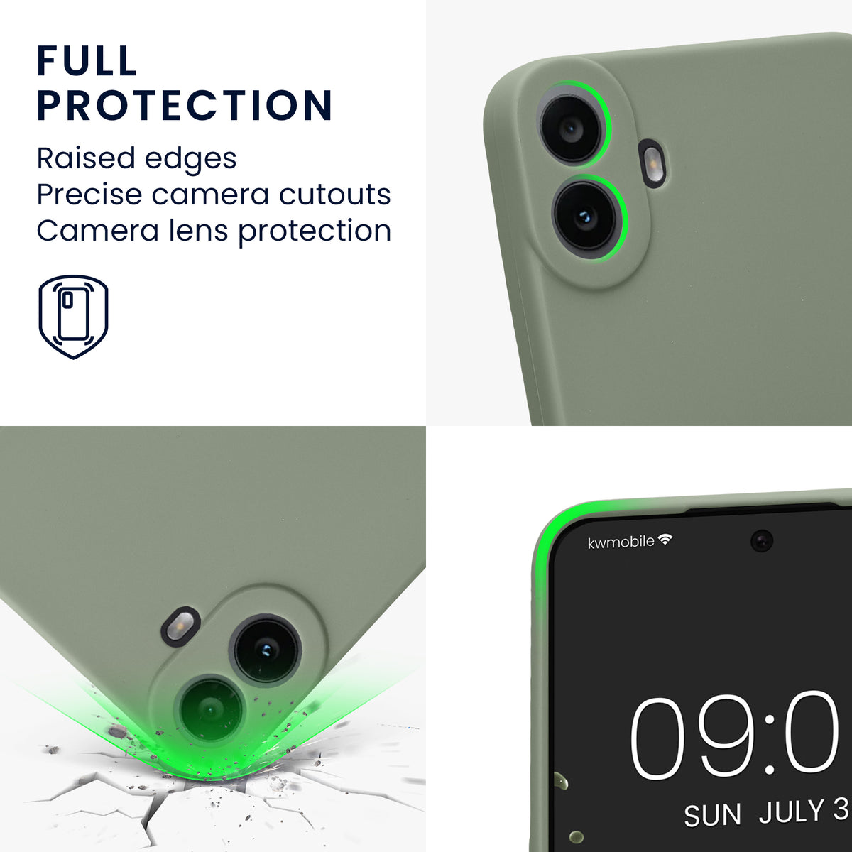 kwmobile Handyhülle für CMF Phone 1 Hülle - weiches Handy Silikon Case - Schutzhülle Cover