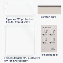 kwmobile Displayschutzfolie für innen und außen kompatibel mit Google Pixel 9 Pro Fold Folie - Kristallklar