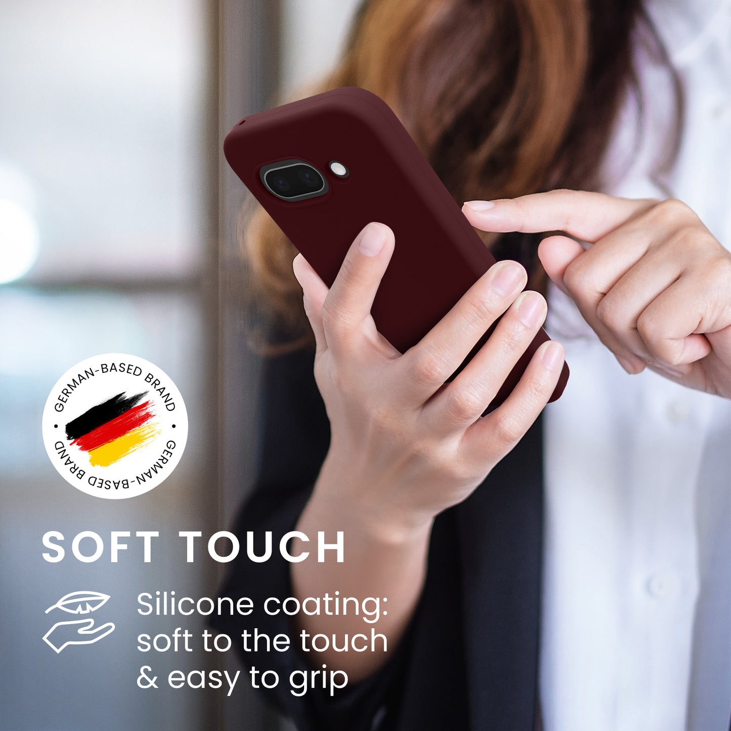 kwmobile Handyhülle für Google Pixel 9a Hülle, für Pixel 9a Case - Hülle Silikon - kabelloses Laden