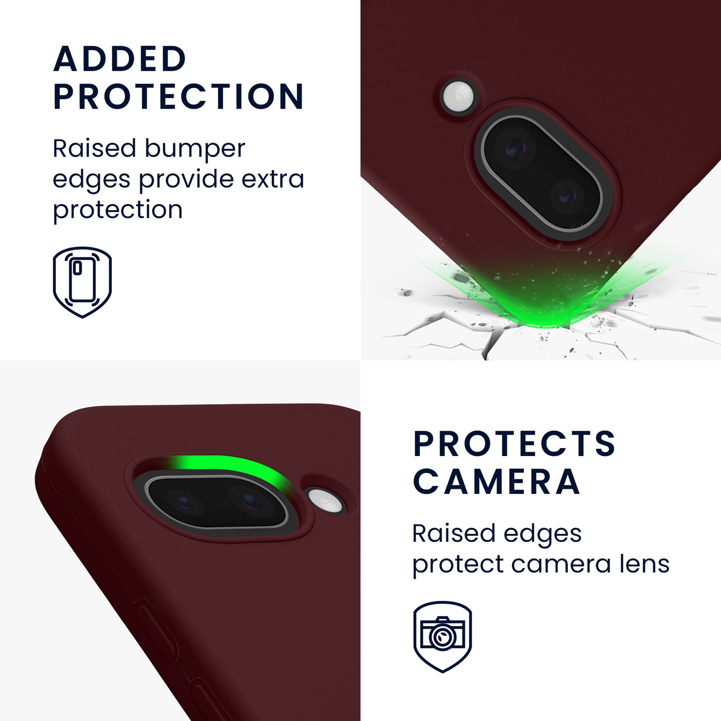 kwmobile Handyhülle für Google Pixel 9a Hülle, für Pixel 9a Case - Hülle Silikon - kabelloses Laden