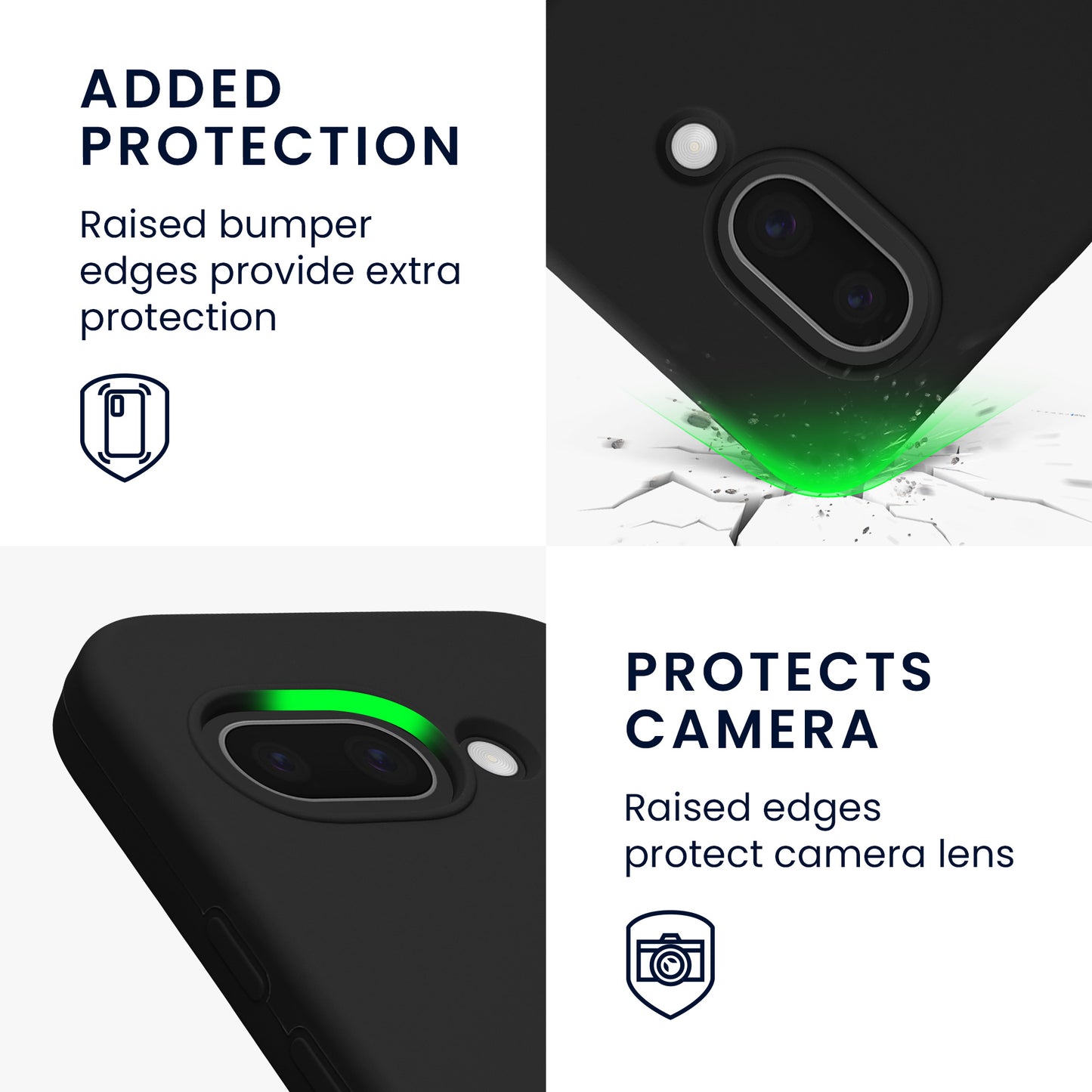 kwmobile Handyhülle für Google Pixel 9a Hülle, für Pixel 9a Case - Hülle Silikon - kabelloses Laden