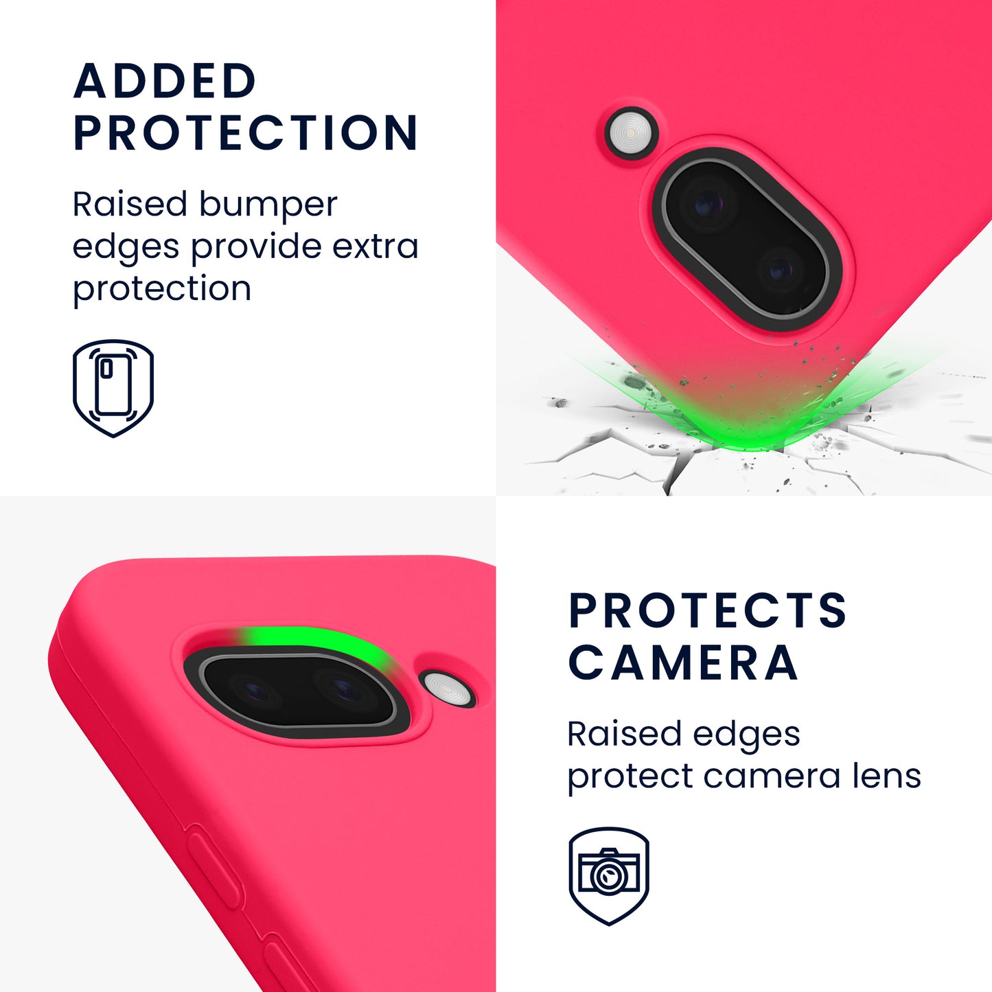 kwmobile Handyhülle für Google Pixel 9a Hülle, für Pixel 9a Case - Hülle Silikon - kabelloses Laden