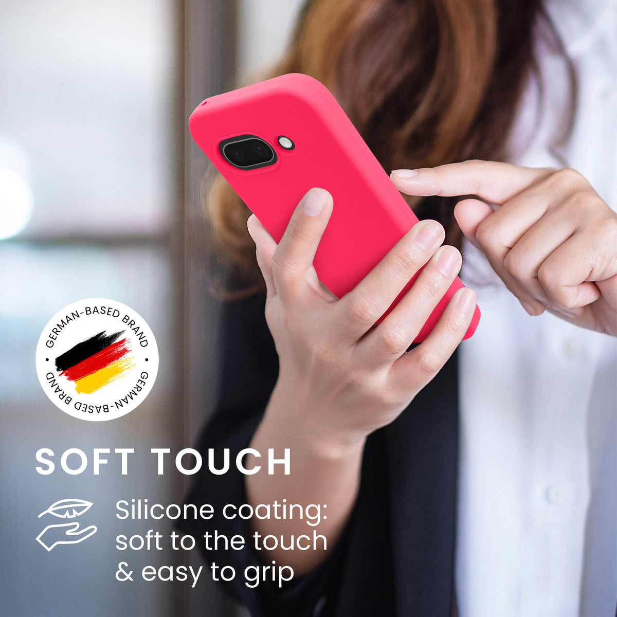 kwmobile Handyhülle für Google Pixel 9a Hülle, für Pixel 9a Case - Hülle Silikon - kabelloses Laden