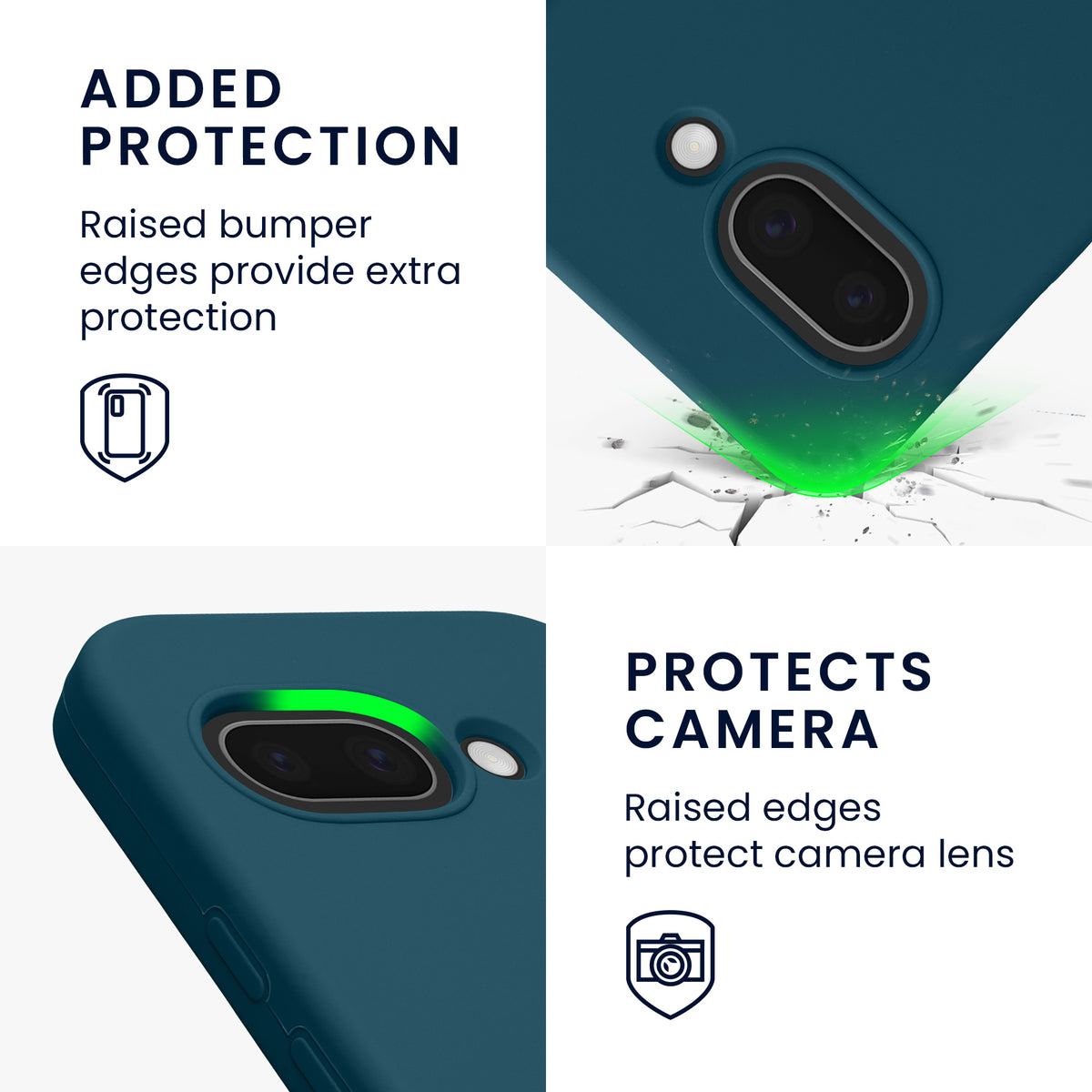 kwmobile Handyhülle für Google Pixel 9a Hülle, für Pixel 9a Case - Hülle Silikon - kabelloses Laden