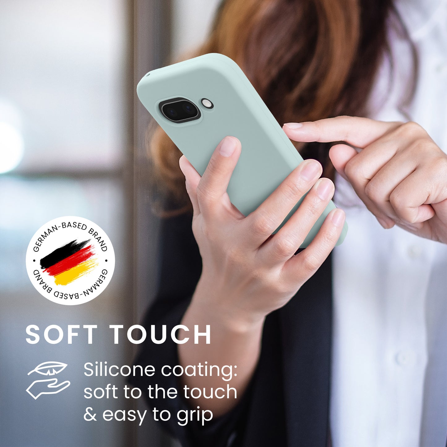 kwmobile Handyhülle für Google Pixel 9a Hülle, für Pixel 9a Case - Hülle Silikon - kabelloses Laden