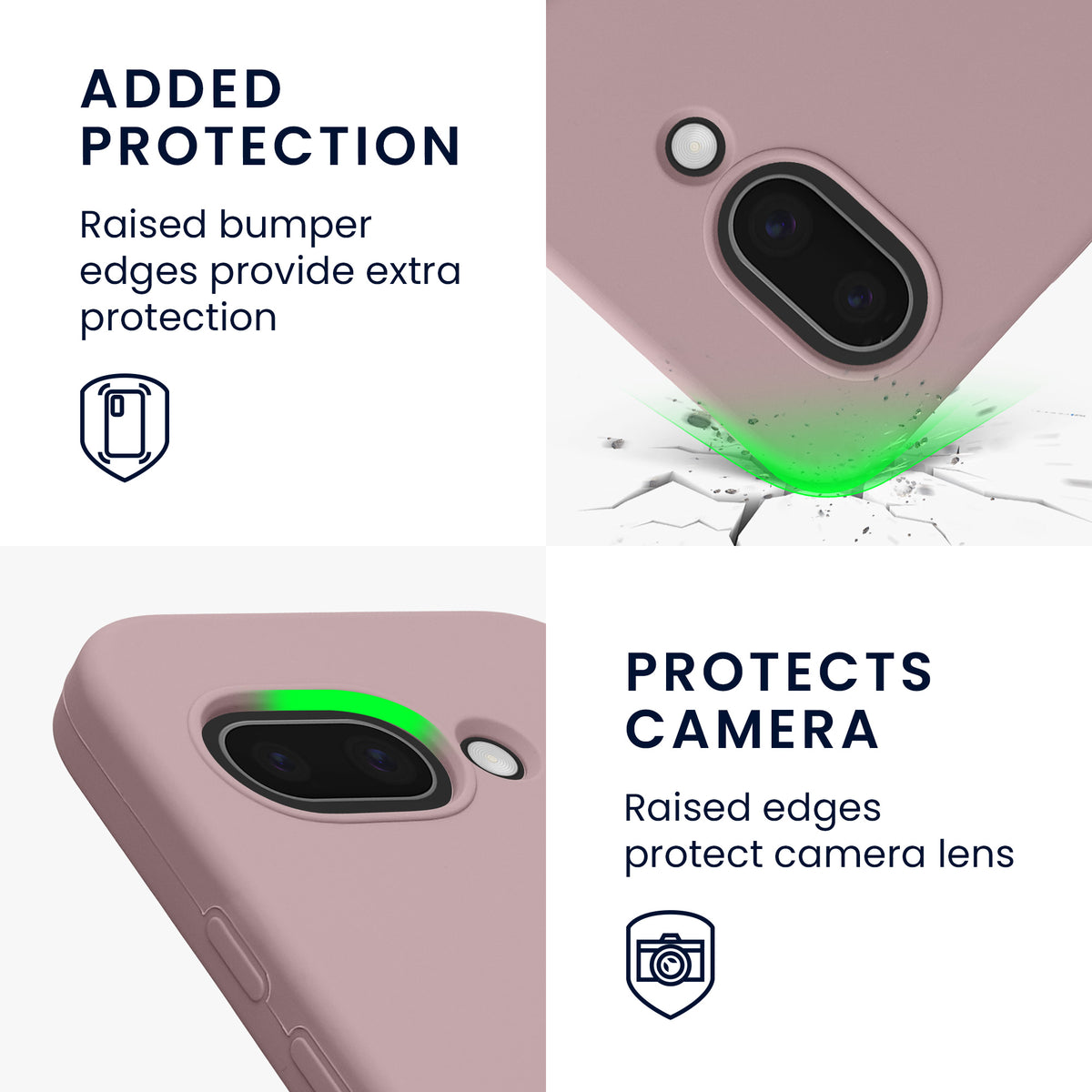 kwmobile Handyhülle für Google Pixel 9a Hülle, für Pixel 9a Case - Hülle Silikon - kabelloses Laden
