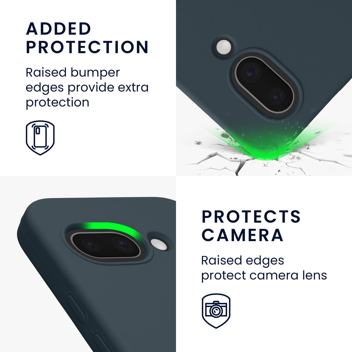 kwmobile Handyhülle für Google Pixel 9a Hülle, für Pixel 9a Case - Hülle Silikon - kabelloses Laden