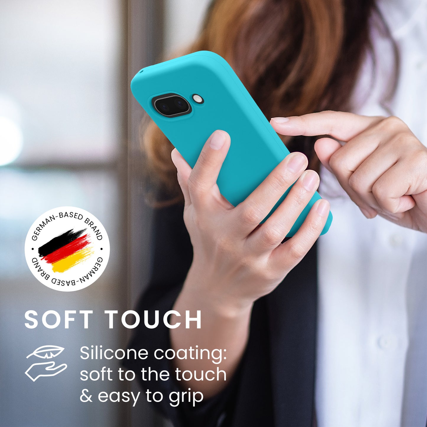kwmobile Handyhülle für Google Pixel 9a Hülle, für Pixel 9a Case - Hülle Silikon - kabelloses Laden