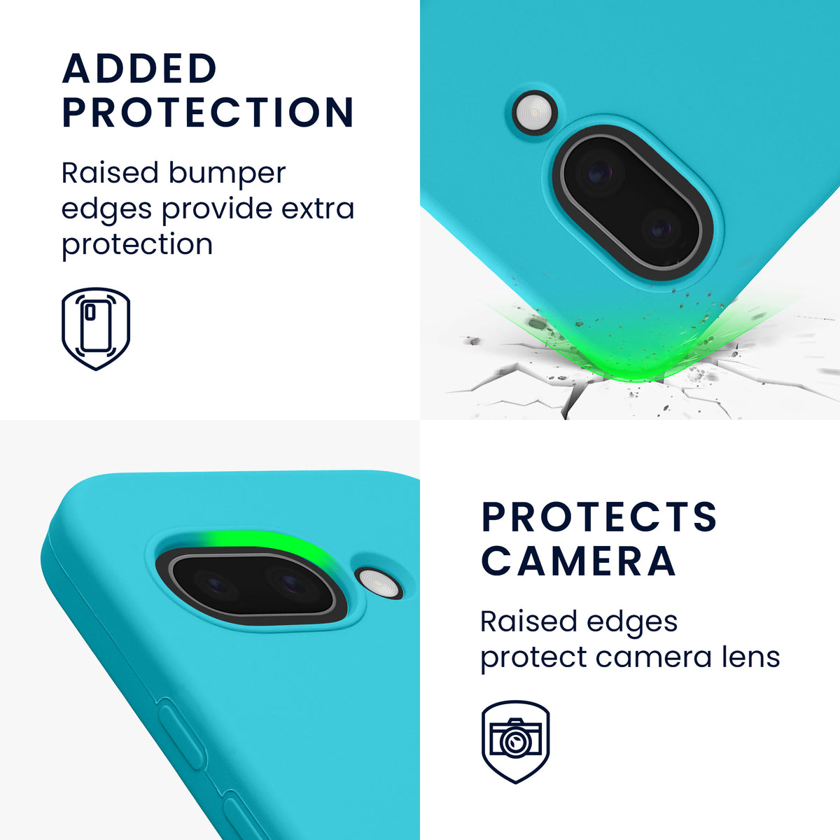 kwmobile Handyhülle für Google Pixel 9a Hülle, für Pixel 9a Case - Hülle Silikon - kabelloses Laden