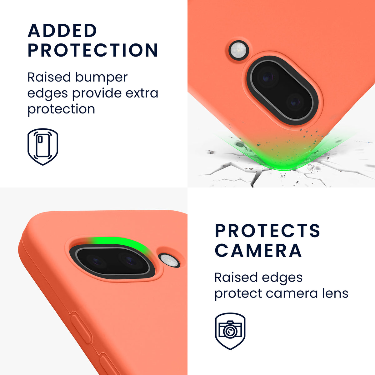 kwmobile Handyhülle für Google Pixel 9a Hülle, für Pixel 9a Case - Hülle Silikon - kabelloses Laden